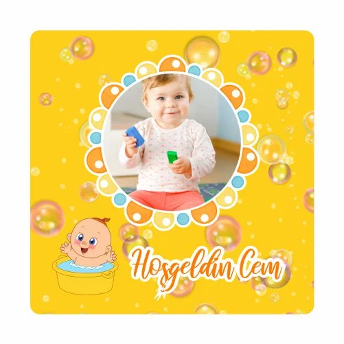 Yeni Doğan Temalı Doğum Günü Magneti